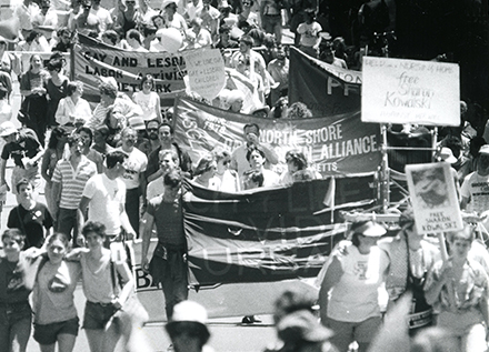 Gay and Lesbian Pride Day at Park Street Boston 1988