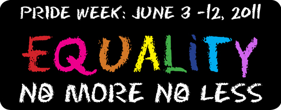 2011 Boston Pride Theme logo - Equality No More No Less