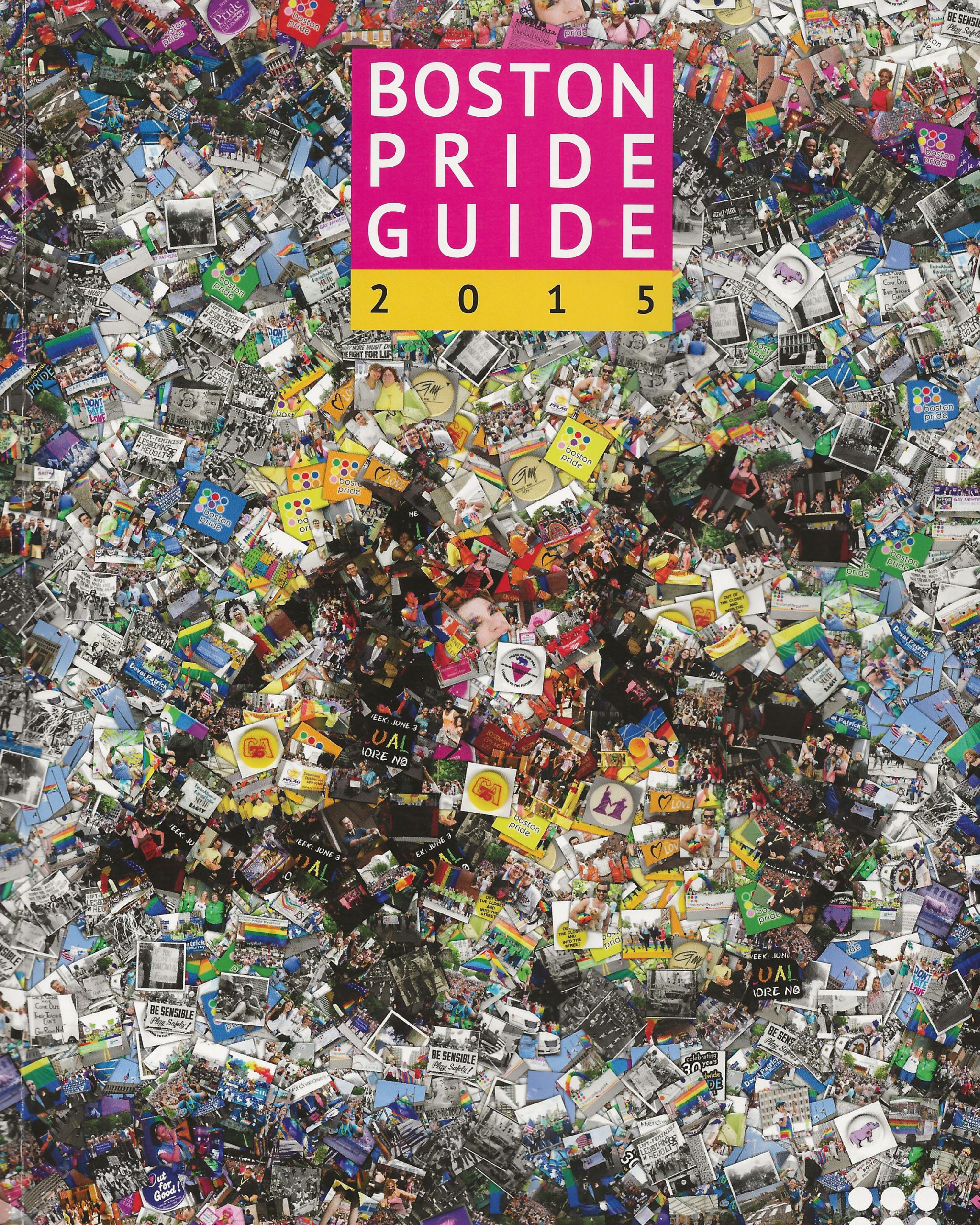 Cover of the Boston Pride Guide 2015, Vol.1 - 45th Anniversary - #WickedProud